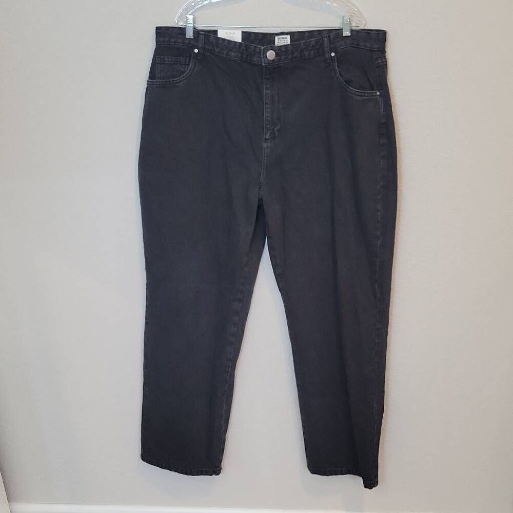 Cotton On CURVE Loose Straight Jeans Black Women's Plus Size XXL